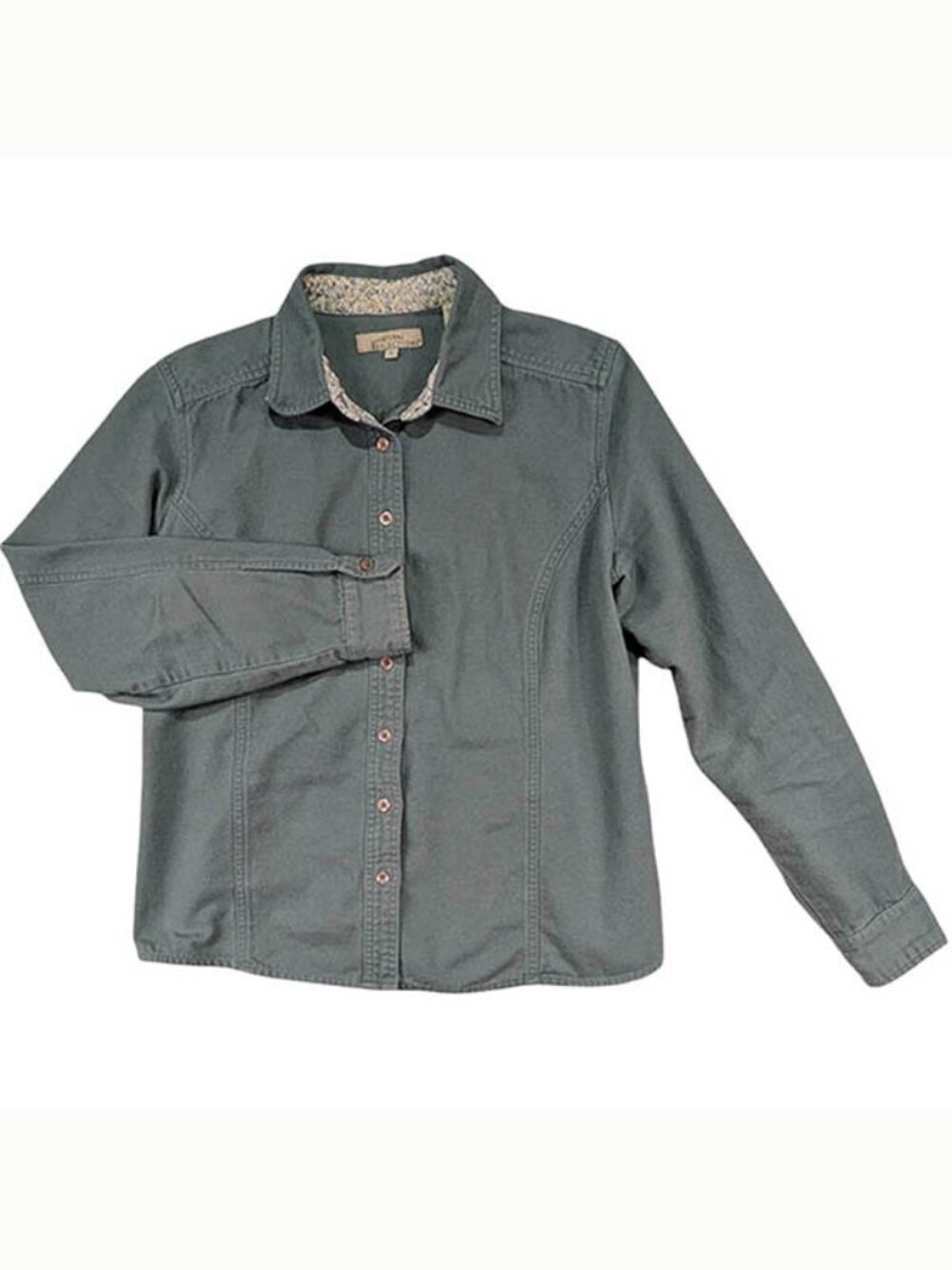 Natural Reflections Shacket Shirt Womens L Green‎ Gorpcore Cabincore Lumberjack